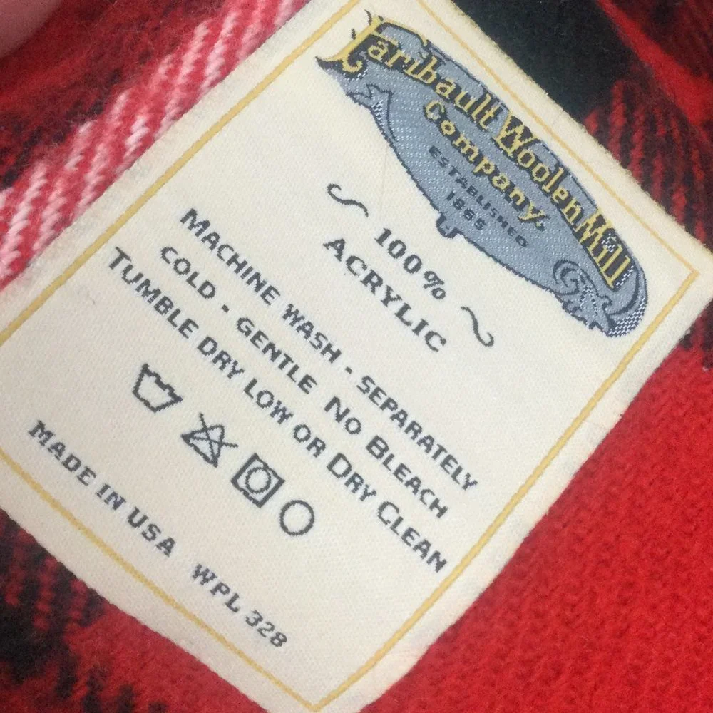 Faribault Mills Stewart Plaid Throw Blanket